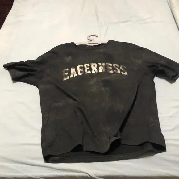 Men's black short-sleeved T-shirt - Picture 1 of 12